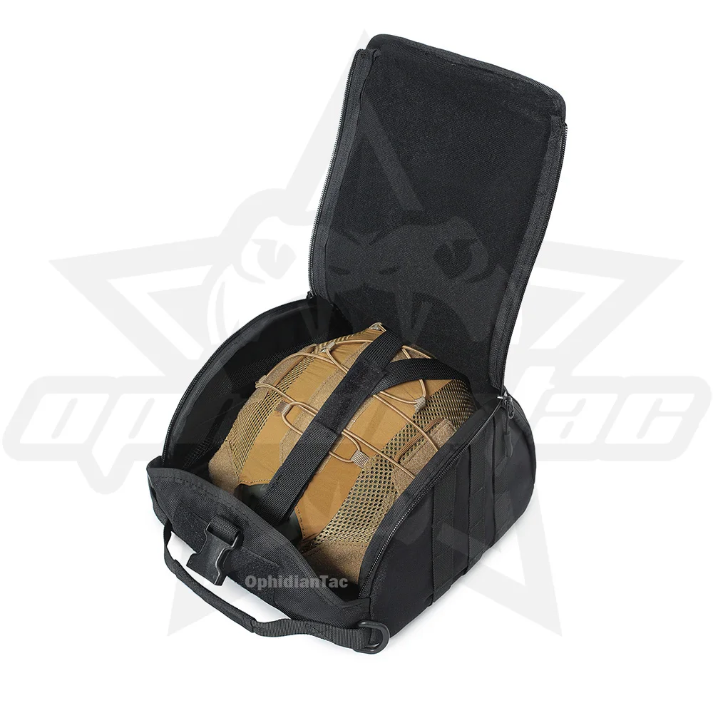 Bolsa para casco OPHIDIAN, funda para casco rápido Airsoft, casco MICH, bolsa portadora antivirus para máscara, almacenamiento al aire libre, bolsa Molle, equipo - imagen 3