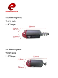 Motor airsoft M120/140/160 compatible AEG/EBB – 17000 rpm eje largo o corto