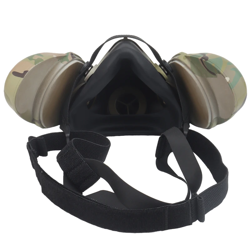 ERQYGRA-respirador táctico de modelado, máscara de media cara, accesorios de Paintball, protección de seguridad, equipo militar para Airsoft al aire libre - imagen 5