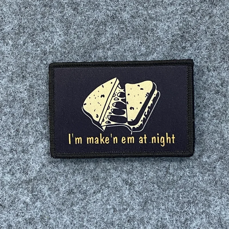 El divertido parche estampado no es el esqueleto de hoy, insignia de moral táctica militar, apliques de gancho y bucle para ropa, parches de mochila - imagen 4