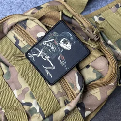 Parche táctico calavera de rana – Sistema hook para chaleco o mochila