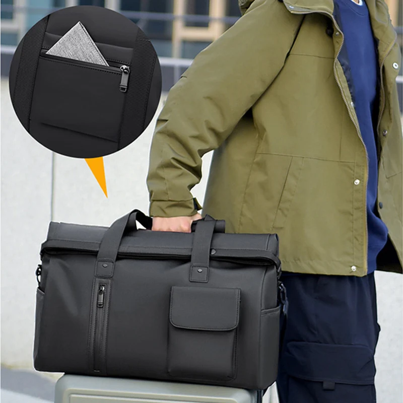 Bolsa de Yoga para gimnasio, bolsas de lona deportivas húmedas y secas, bolso de viaje de negocios, Camping al aire libre, senderismo, mochila grande para equipaje para ordenador portátil - imagen 3