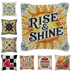 Kit bordado alfombra RISE & SHINE – punto de cruz y Smyrna