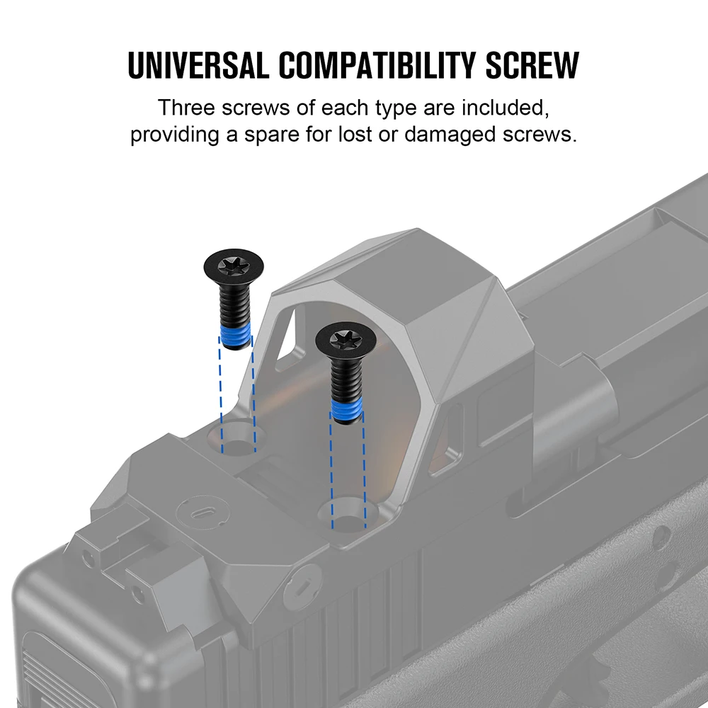 El kit de tornillos de punto rojo de 36 piezas incluye M4 # 6-32 tipos de tornillos con rosca de cabeza Torx T10 para RMR/SRO/Holosun 507C/407C/508T/407K/507K/EPS - imagen 3