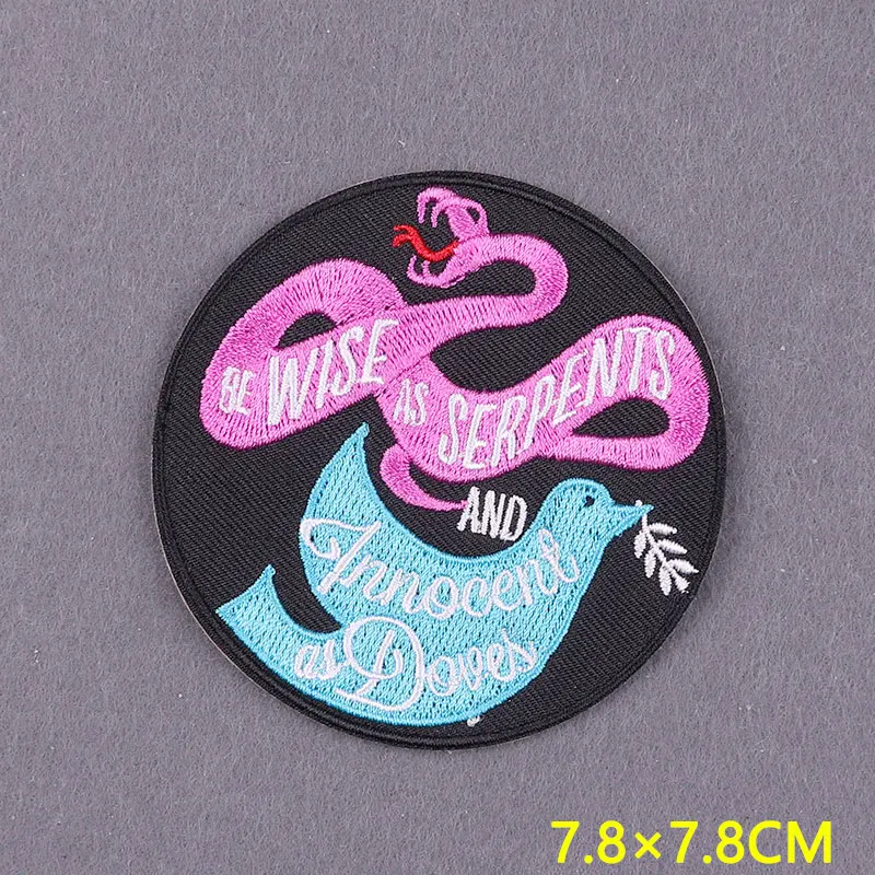 Parches termoadhesivos para planchar en la ropa, texto de Humor DIY, rayas bordadas - imagen 4