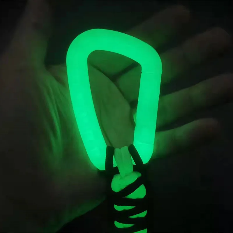 Gancho de hebilla colgante luminoso tejido a mano con nariz de cerdo paraguas cuerda llavero linterna cordón equipo táctico al aire libre - imagen 3