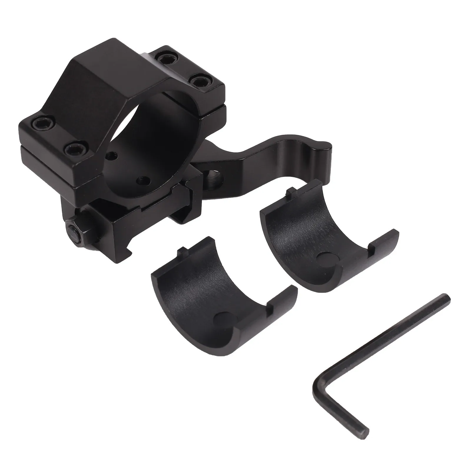 Soporte QD para linterna táctica con adaptador a riel Picatinny - imagen 4