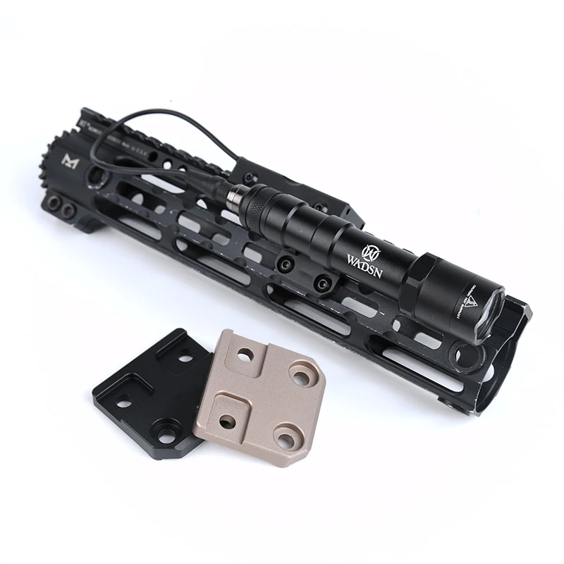 Soporte de luz de pestañas táctico para M300 M600, Base CNC, explorador compensado de Metal, carril de separación rápida, accesorio de caza para pistola de juguete - imagen 2