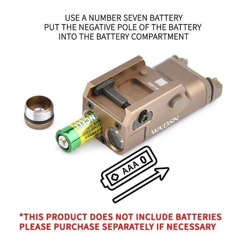 Wadsn XC1 Surefir linterna Wadsn Airsoft pistola táctica Luz de arma alto lúmenes MINI luz LED Scout para GLOC17 18C 19 25 - imagen 3