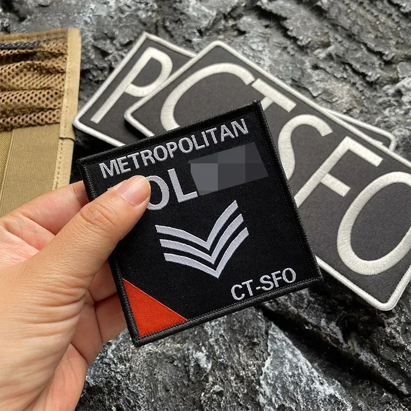 Insignia de moral CTSFO, parche de gancho y bucle bordado de Manchester, máscara fantasma de Call of Duty, parches tácticos COS Rainbow No. 6 Brazalete - imagen 4