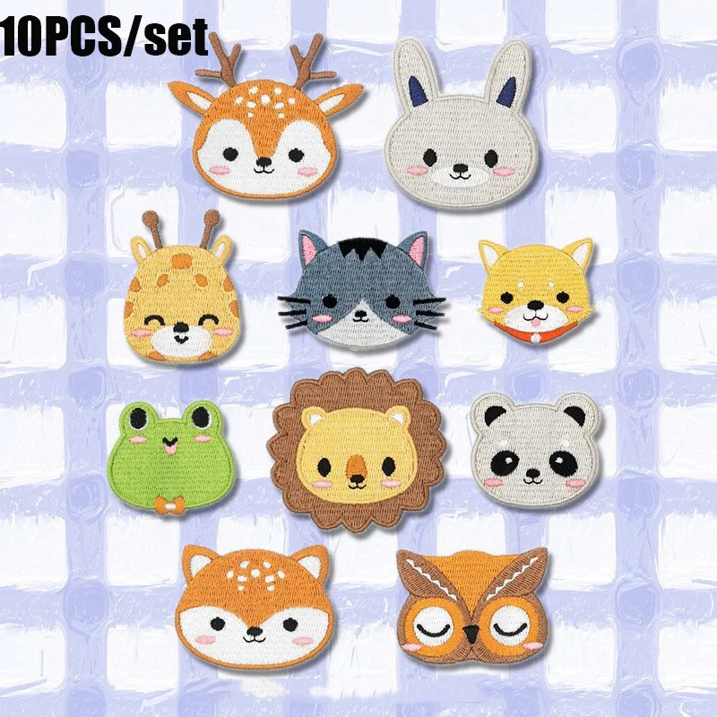 Parches termoadhesivos bordados de animales para chaquetas DIY - imagen 2