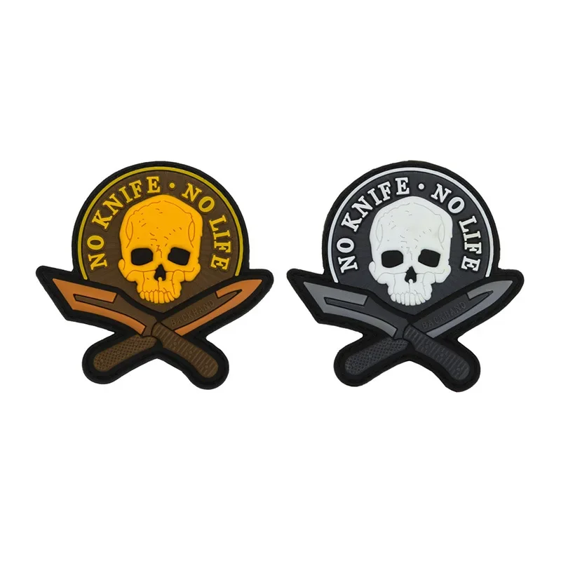 Insignia de moral sin cuchillo, brazalete con personalidad de PVC, militar, gancho y bucle, mochila al aire libre, parche de decoración para ropa, cosido - imagen 4