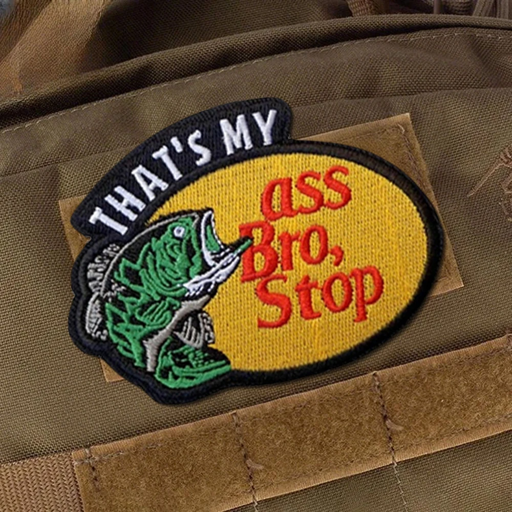 QUE ES MY X BRO STOP-Parche de meme divertido, pegatina de moral de Velcros, insignia bordada militar táctica con gancho y bucle para mochila Molle - imagen 2