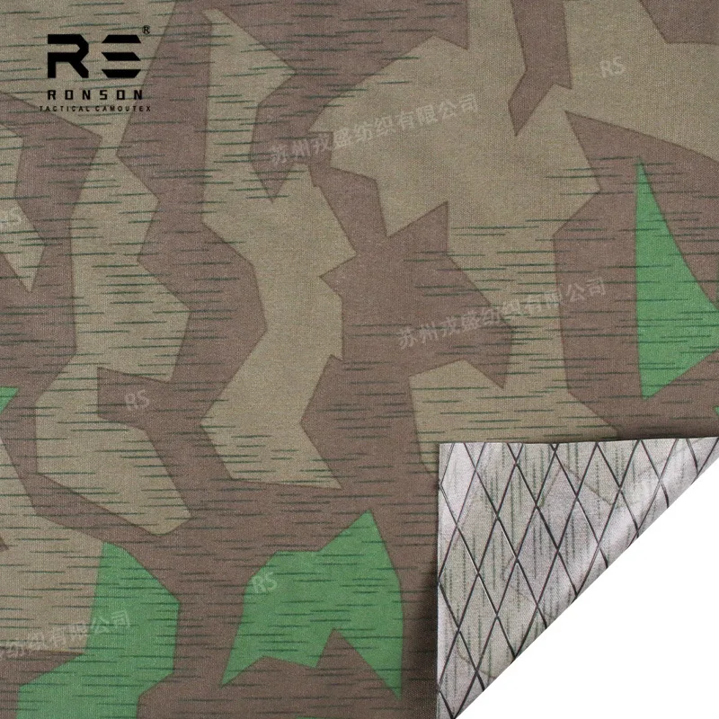 380GSM camuflaje dividido alemán 500D nylon X-PAC tela de rejilla de diamante compuesto tela ligera impermeable