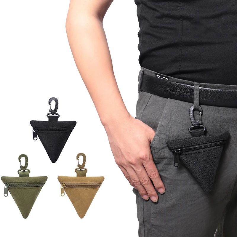 Mini bolsa triangular táctica al aire libre, monedero, llave, cintura portátil, bolsa de mano, Camping, senderismo, militar, caza, Molle, EDC - imagen 5