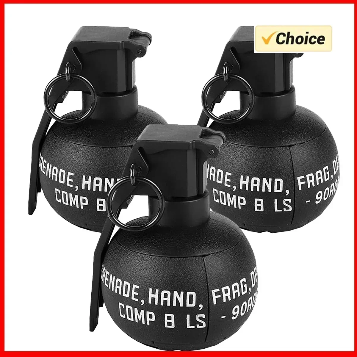 FM67 Granada de mano Explosión Granada de juguete de humo 1/3PCS, modelo de granada de nailon, para disparar Paintball Airsoft. - imagen 4