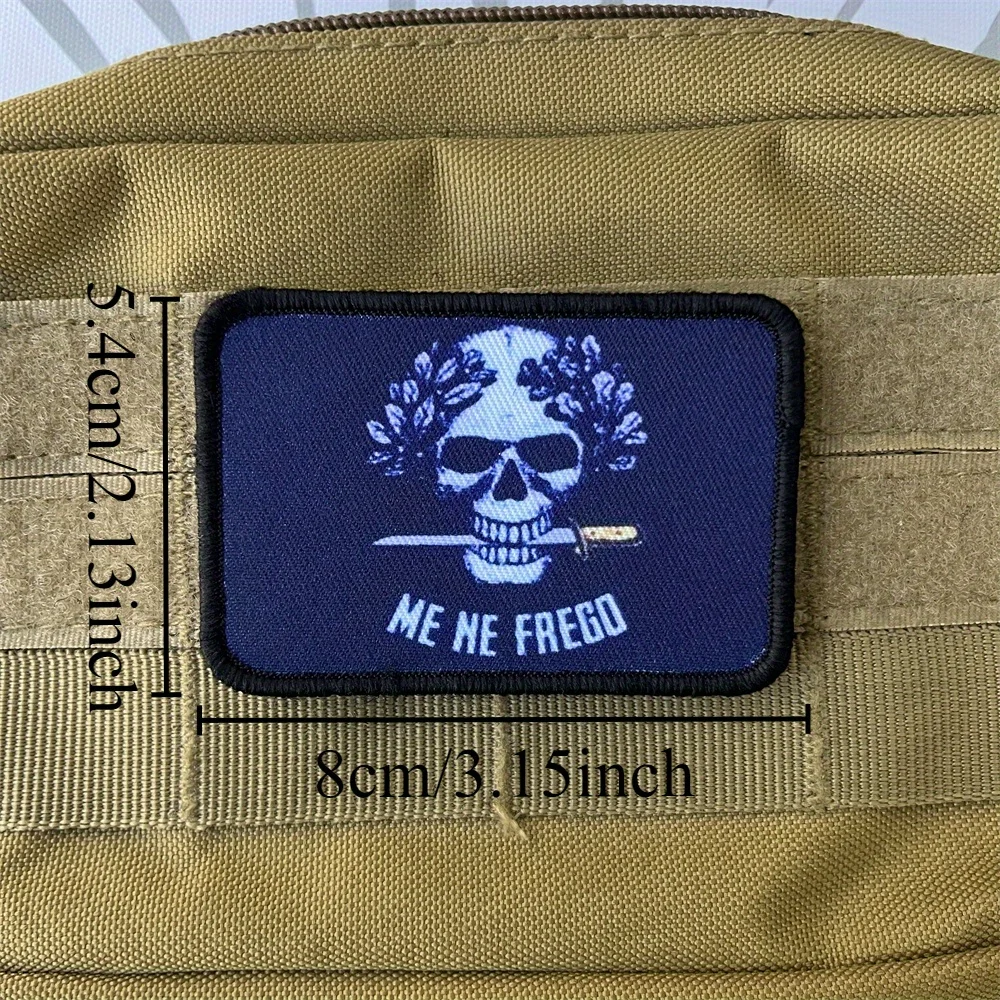 Parches tácticos Me Ne Frego Morale para ropa, parche de gancho y bucle impreso, pegatina para mochila militar - imagen 3