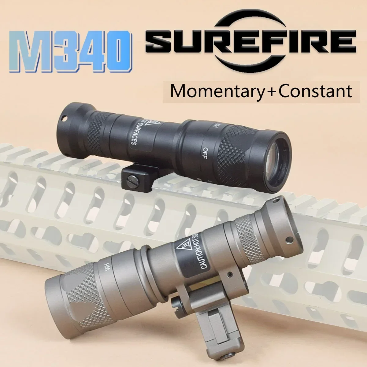 Linterna estroboscópica táctica Surefire M340 M640, luz Led de explorador M340C, riel Picatinny de 20mm con montaje M LOK, lámpara de caza Airsoft - imagen 2