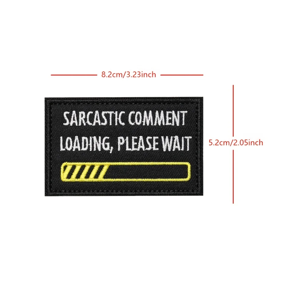 CARAMIENTO DEL COMMENTE SARCÁSTICO Meme divertido Parche de velcros bordado Cierre de gancho y bucle - Insignia de moral táctica para mochila Molle - imagen 5