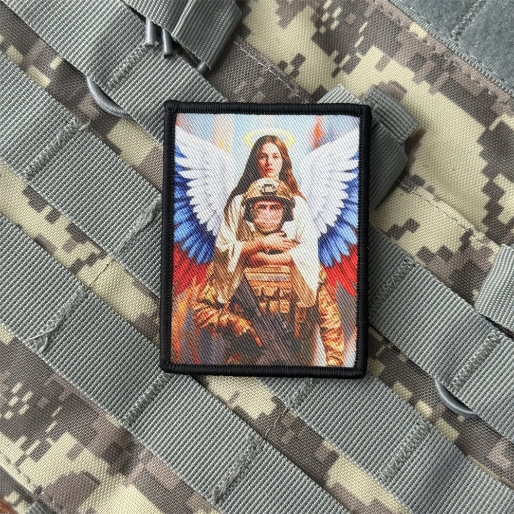 Parche Chevron de ala de Ángel, insignia de moral táctica, parches de gancho y bucle impresos para ropa, pegatina de equipo militar - imagen 3