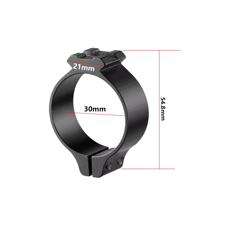 Anillo portamira 30mm con riel Picatinny para visor táctico caza - imagen 4