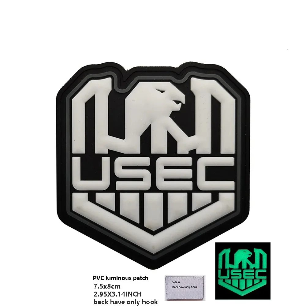 Parche de goma de PVC, insignia del equipo USEC, brazalete mágico de oso, mochila de moral táctica reflectante IR, parches de gancho y bucle para ropa - imagen 4