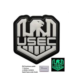 Parche táctico USEC de PVC con velcro gancho y bucle
