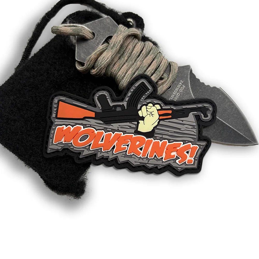 WOLVERINES Holding AK divertido insignia de moral parches de PVC para ropa táctica militar apliques personalizados gancho bucle mochila pegatina - imagen 2