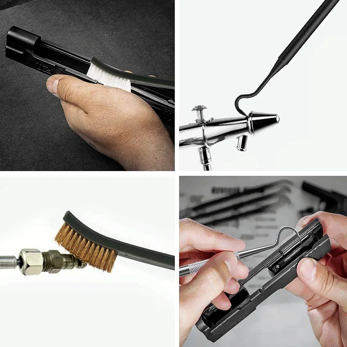 Gran oferta 9 unids/set Kit de limpieza de armas Universal Kit de limpieza de armas de caza cepillo juego de limpieza de armas herramienta de selección de pistola - imagen 3