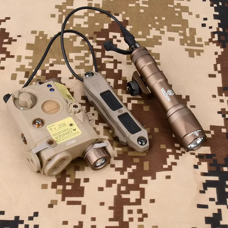 WADSN-linterna táctica PEQ PEQ15 PEQ-15 SF M300A M600C, accesorios de caza Airsoft, punto rojo de alta potencia, indicador verde y azul - imagen 3