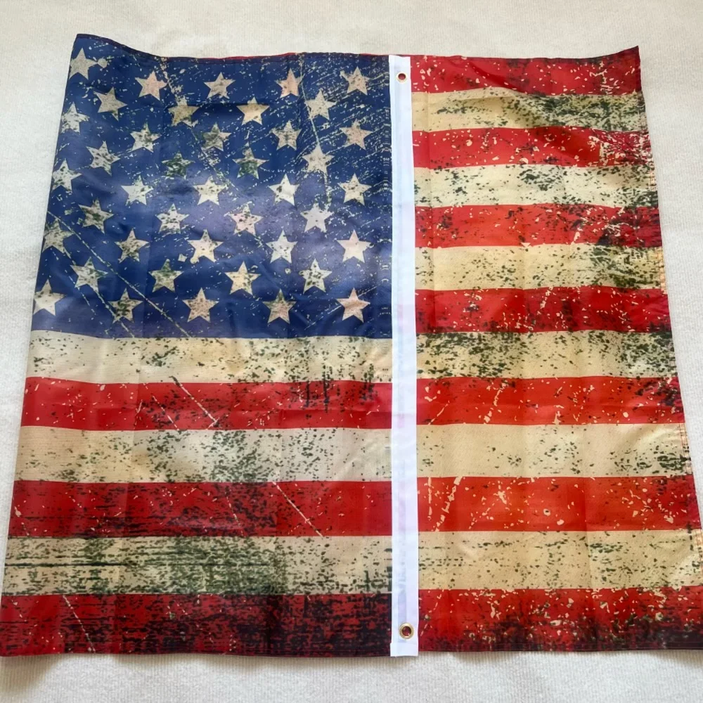 YIXIN bandera americana vintage de poliéster teñido viejo - imagen 2