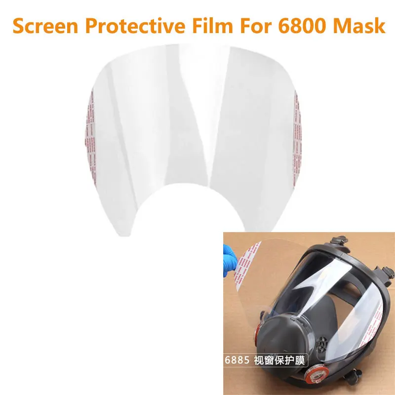 Película protectora resistente a los arañazos para máscara de Gas 3M 6800, respirador de cara completa, Protector de pantalla de ventana, pintura, cubierta de máscara de pulverización - imagen 5