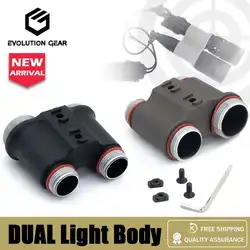 Adaptador MLOK doble monolítico para linterna táctica Dual