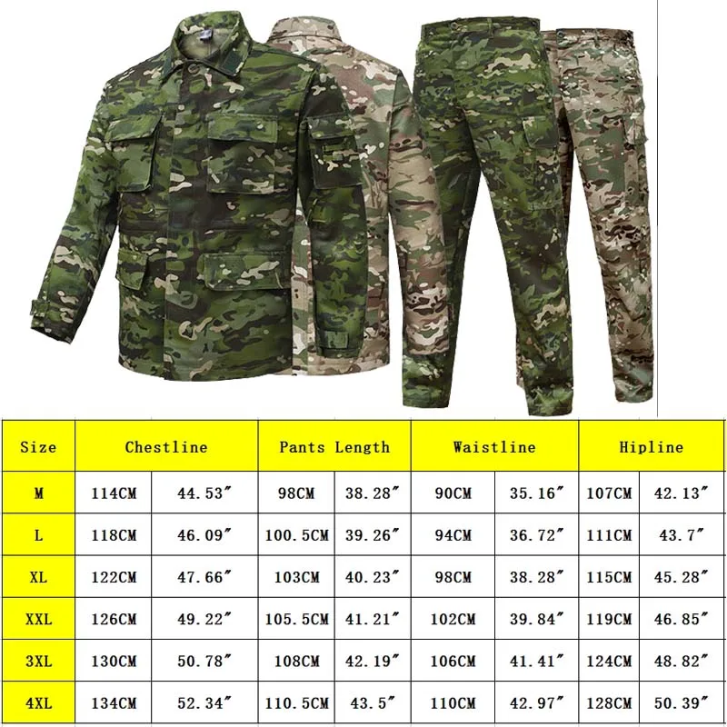 Uniforme de camuflaje al aire libre para hombre, chaquetas tácticas, ropa de entrenamiento, traje de Safari, pantalones, Airsoft, ropa de caza resistente al desgaste - imagen 5