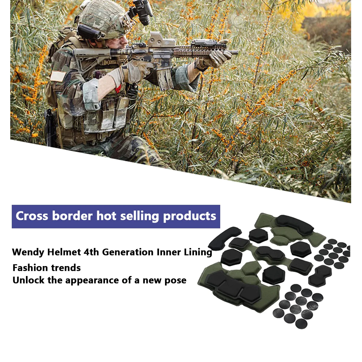 Nuevo casco táctico Pad Wendy casco sistema de suspensión y casco Gen1/2/4 almohadilla de espuma viscoelástica Wendy FAST MICH accesorios para casco de caza - imagen 4