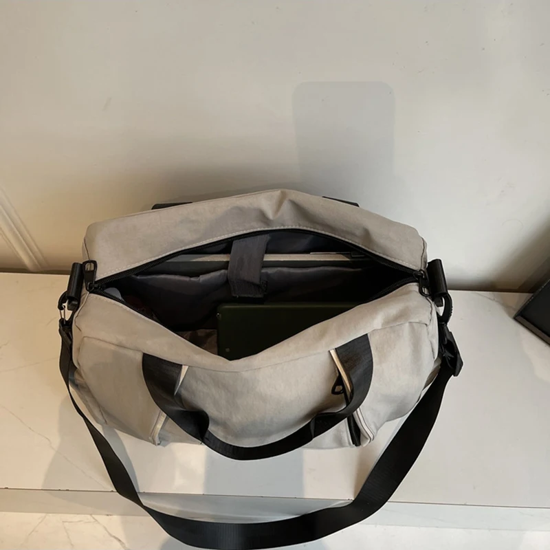 Bolso deportivo para Fitness, gimnasio seco y húmedo, Yoga, viaje, Camping, bolso de hombro tipo bandolera, viaje de negocios, estudiantes, entrenamiento, bolsa de lona - imagen 5