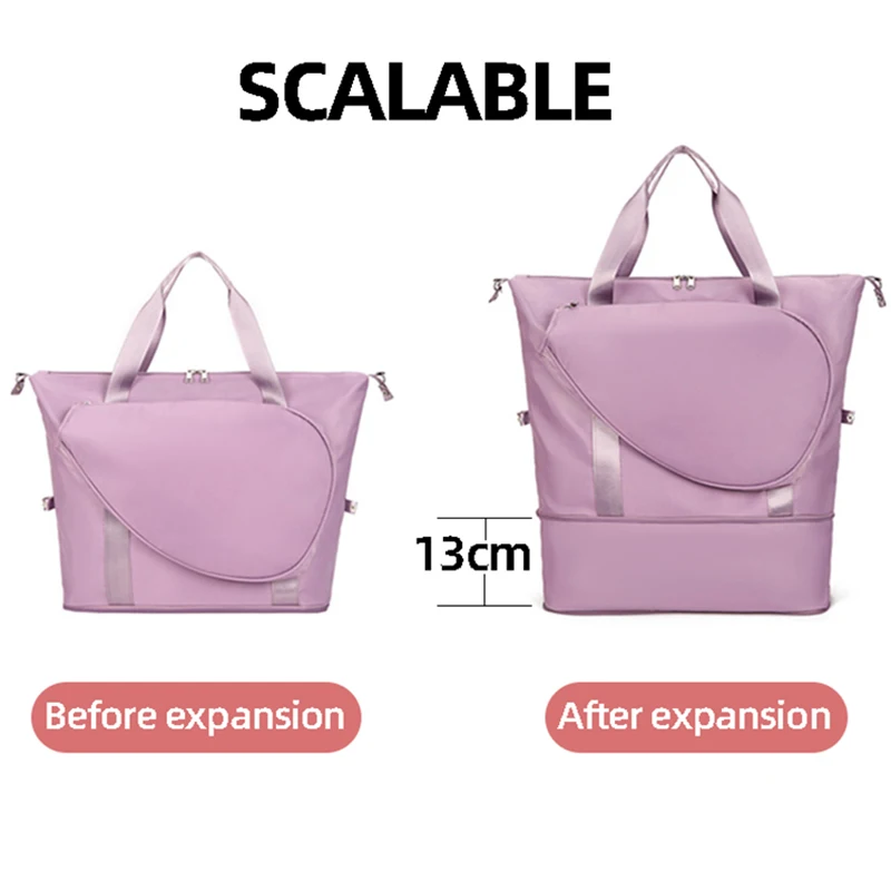 Bolsa para raqueta de bádminton, bolso de hombro expandible para entrenamiento deportivo de tenis, Fitness, seco y húmedo, bolso de viaje de corta distancia grande - imagen 4