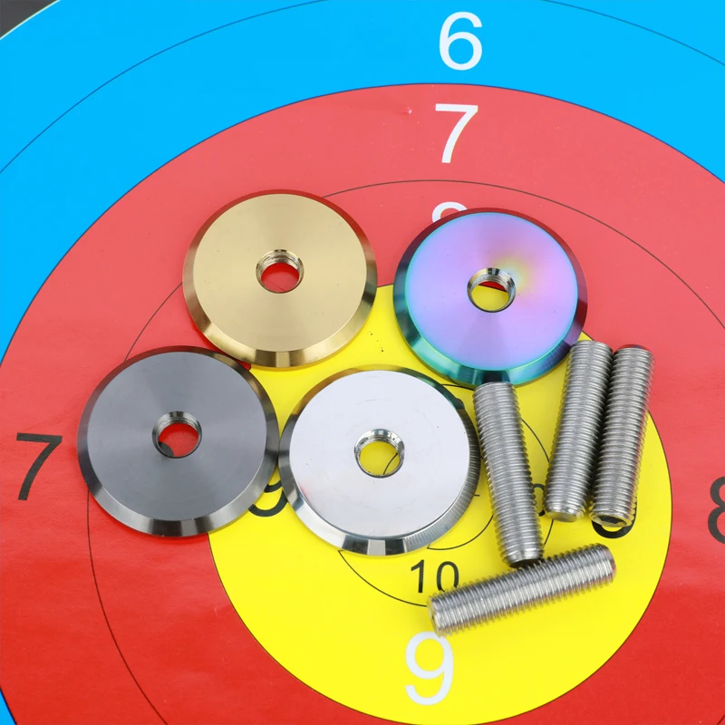 Peso del extremo de Tiro con Arco 1OZ peso de repuesto de acero inoxidable con tornillo peso separado mango de arco recurvo arco compuesto absorción de impacto - imagen 3