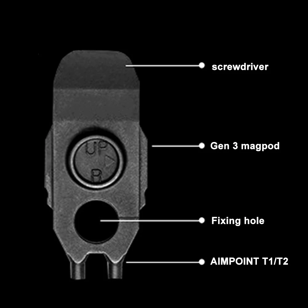 Base de revista táctica Airsoft GBB PMAG, funda inferior de extracción rápida con herramienta de ajuste de 2 uds para mira PEQ para accesorios de caza - imagen 2
