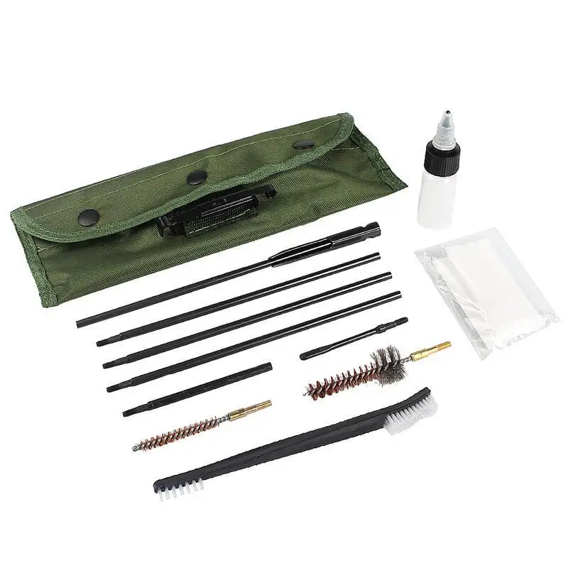 Kit de limpieza de pistola AR15 M16, alfombrilla para todos los Rifles de carabina Ruger 10/22.22.223.308, variantes Boresighter, cepillos tácticos para pistola - imagen 3