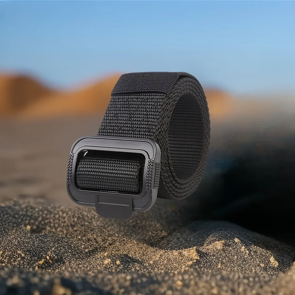 Cinturón de lona de estilo clásico con hebilla de Metal para el sol, adecuado para el uso diario, 1 unidad