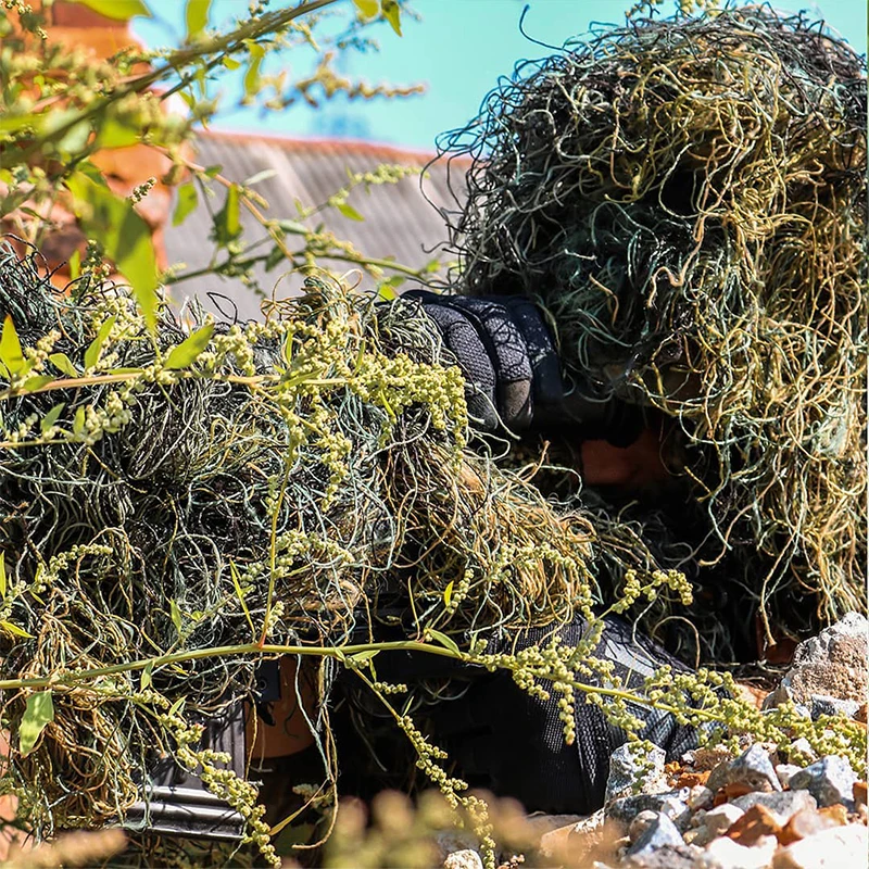 Traje Ghillie Airsoft transpirable al aire libre de camuflaje táctico de caza para reconocimiento y invisibilidad CS - imagen 2