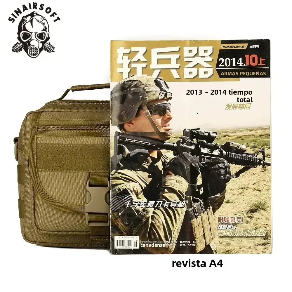 SINAIRSOFT, ventilador militar táctico al aire libre, bandolera de hombro de camuflaje de nailon duradero, bolso de viaje informal Unisex, bolso adjunto - imagen 4
