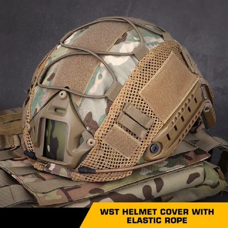Cubierta de casco deportivo para caza y tiro Airsoft, cubierta de malla para Paintball, ops-core, PJ/BJ/MH, Fast - imagen 3