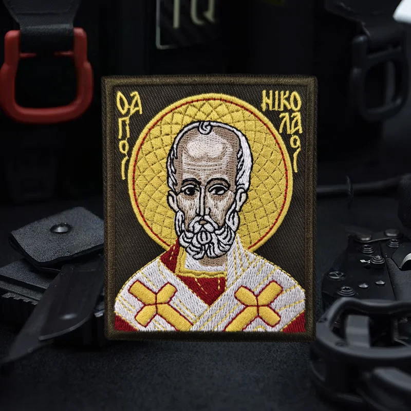 Miracle Creator Saint Nicholas parche divertido bordado gancho y bucle insignia de moral táctica mochila sombreros parches adhesivos para ropa - imagen 5