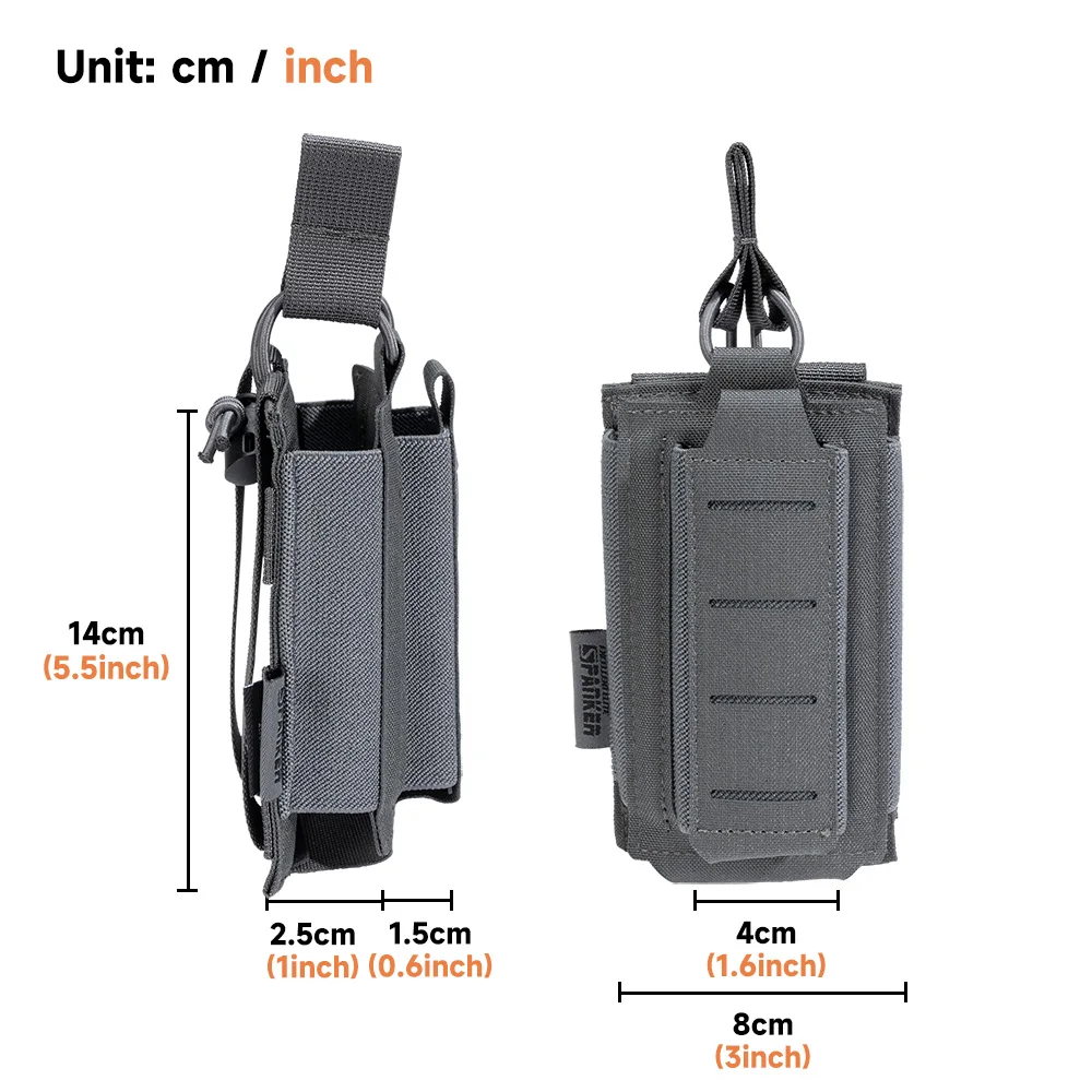 Bolsa individual doble Mag, bolsas con tapa abierta para Rifle, bolsas para revistas de pistola para mochila M4 M16 AK Molle, equipo Airsoft - imagen 3
