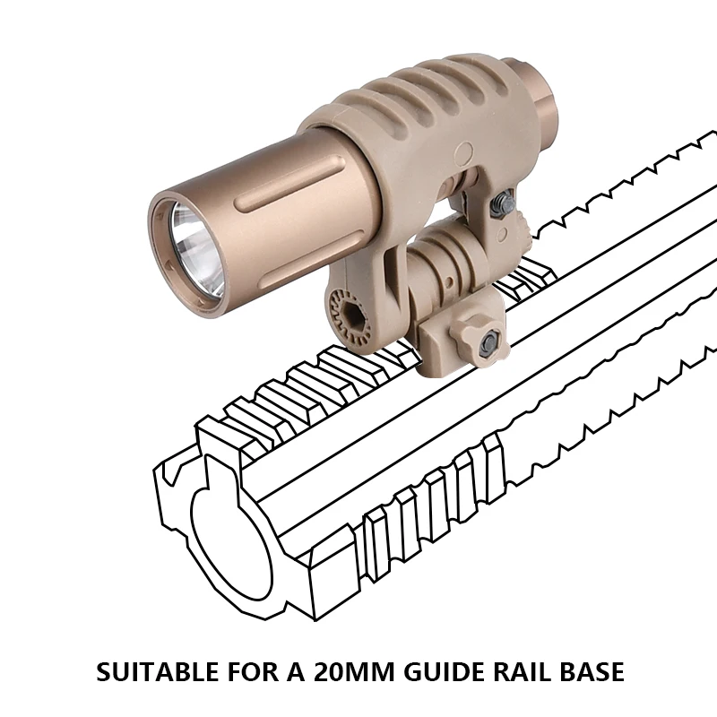 WADSN-linterna táctica de Metal de 1000 lúmenes, lúmenes Ultra altos, apta para riel de 20mm, luz de explorador de caza, accesorios Airsoft - imagen 4