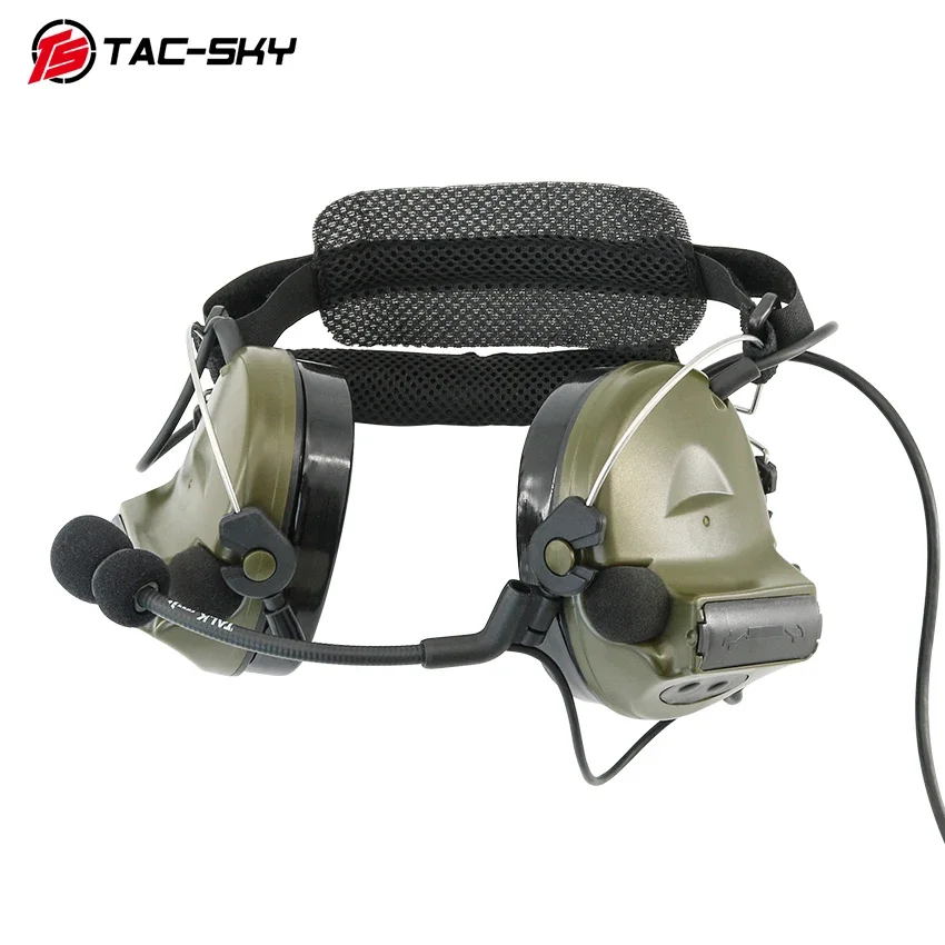 TAC-SKY nueva versión de diadema trasera COMTA II auriculares tácticos con reducción de ruido protección auditiva auriculares de tiro Airsoft - imagen 4