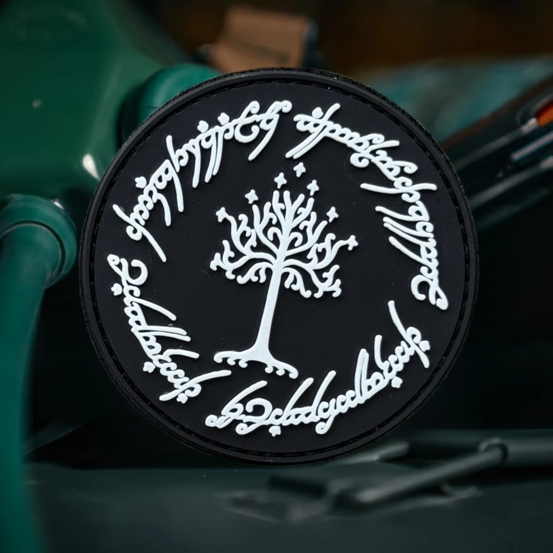 Parche de insignia de moral divertida "el árbol de Gondor", brazalete militar táctico, parches de gancho y bucle de PVC para ropa, pegatinas para mochila - imagen 5