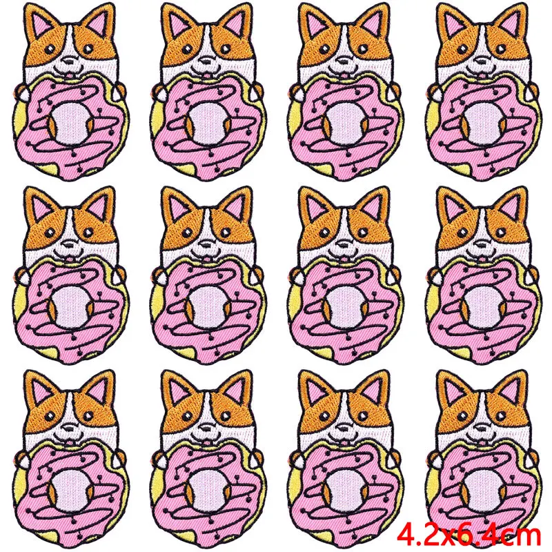 10 unids/lote de parches bordados con plancha de animales de dibujos animados para ropa, parches téadhesivos para ropa, apliques adhesivos - imagen 5